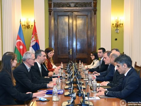Ceyhun Bayramov Serbiya Milli Məclisinin sədri ilə görüşdü - FOTO