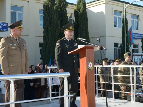 Mülki müdafiə qoşunlarında andiçmə mərasimi keçirilib