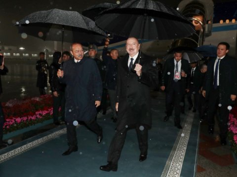 İlham Əliyev Özbəkistana GETDİ 