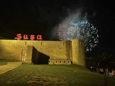 Şuşada möhtəşəm atəşfəşanlıq - FOTOLAR