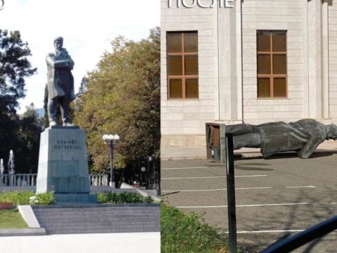 Ermənistan saytları Şaumyanın Xankəndidəki heykəlindən YAZDI