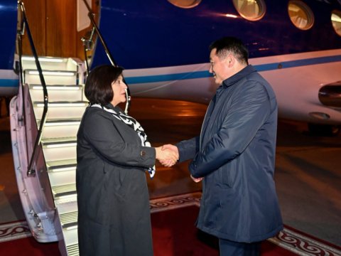 Sahibə Qafarova Qırğızıstana getdi - FOTO