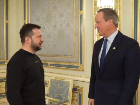 Kameron XİN başçısı kimi ilk səfərini Kiyevə etdi - Zelenski ilə görüşdü