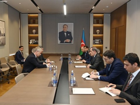 Ceyhun Bayramov Avrasiya Patent İdarəsinin prezidentini qəbul etdi