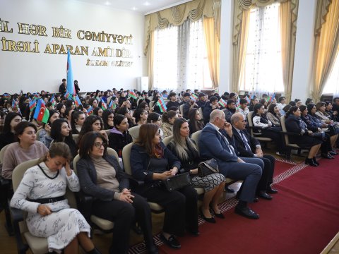 Gəncə Dövlət Universitetində Milli Dirçəliş Günü - FOTOLAR