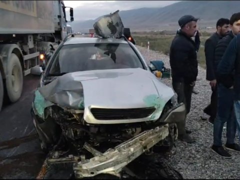 Maşın tanınmaz hala düşdü - FOTO