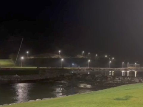 Laçında çay kənarının möhtəşəm mənzərəsi - VİDEO