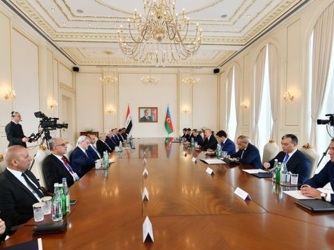 Azərbaycan və İraq prezidentlərinin geniş tərkibdə görüşü KEÇİRİLİB