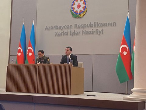 Xarici İşlər və Müdafiə Nazirlikləri birgə brifinq keçirir - VİDEO