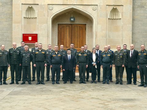 Milli Müdafiə Universitetində Gürcüstan nümayəndə heyəti ilə görüş - FOTO