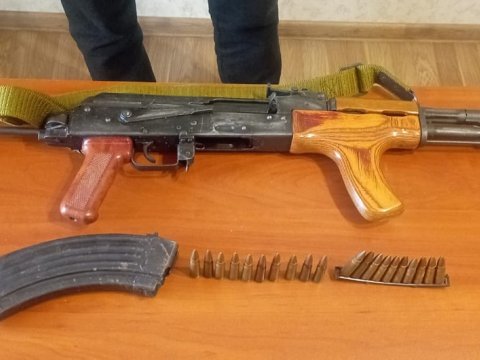 Saatlıda avtomat və ov tüfəngləri aşkarlandı - FOTO