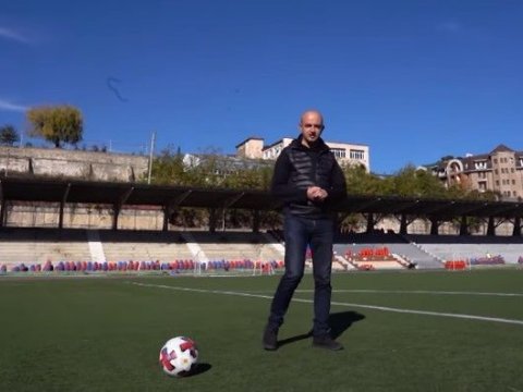 Xankəndi stadionunda futbol oynadılar - VİDEO