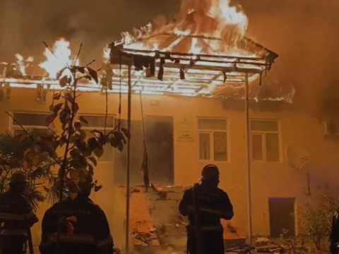 Oğuzda uşaq bağçası yandı - FOTO