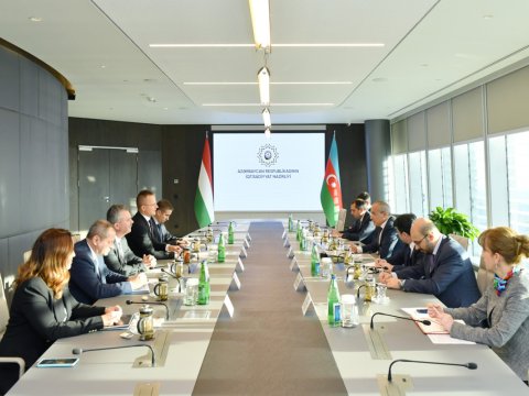 Mikayıl Cabbarov Peter Siyarto ilə görüşüb - FOTO