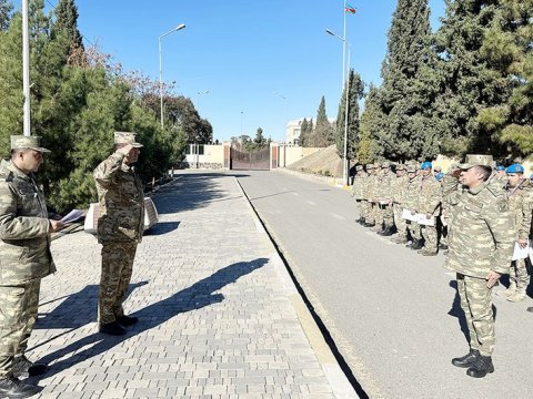 Hərbçilər arasında keçirilən atletika yarışları başa çatdı - FOTO