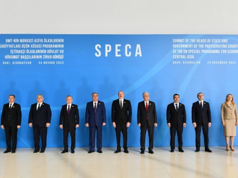 Bakıda SPECA-nın Zirvə görüşü keçirilib - İlham Əliyev mərasimdə iştirak edib