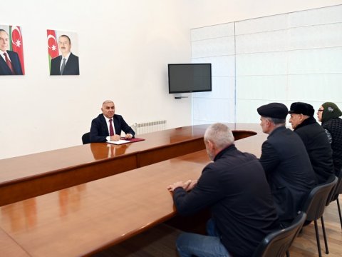 Vüqar Əhmədov Şabranda vətəndaşları qəbul edib