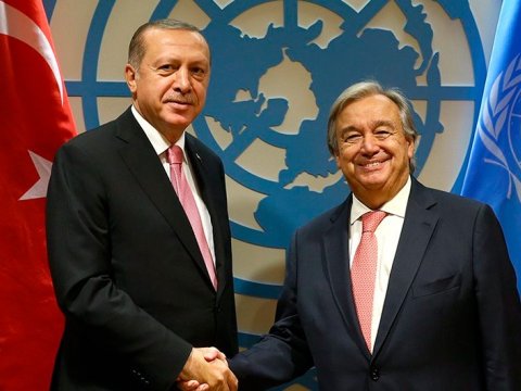 Ərdoğan Quterreşlə danışıqlar apardı 