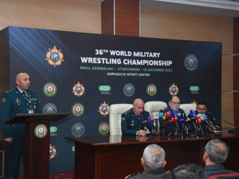 Hərbçilər arasında güləş üzrə dünya çempionatının açılışı