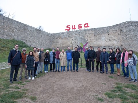 Beynəlxalq konfrans iştirakçıları Şuşada - FOTO