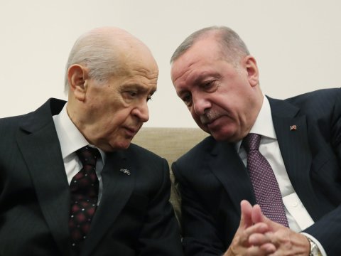 Ərdoğan Bahçeli ilə görüşdü