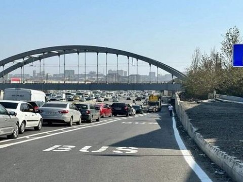 Bakı-Sumqayıt yolunda avtobus zolağı çəkilir