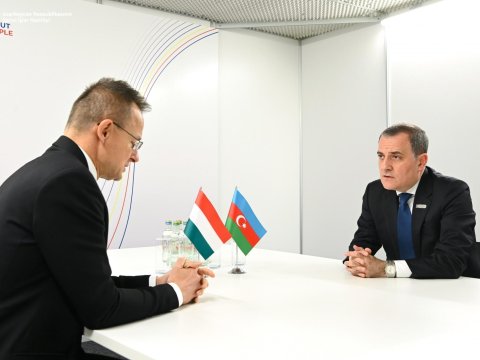 Ceyhun Bayramov macarıstanlı həmkarı ilə görüşdü - FOTO