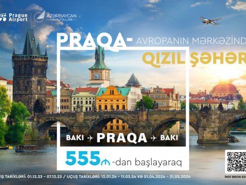 AZAL Bakıdan Praqaya olan uçuşlara ENDİRİM ETDİ