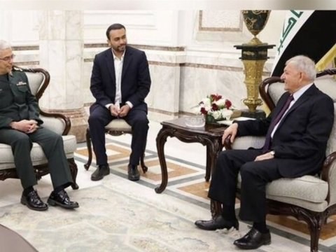 İraq Prezidenti İran Baş Qərargahının rəisi ilə görüşdü