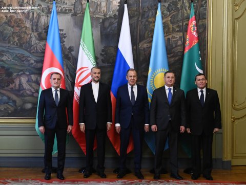 Xəzəryanı dövlətlərin XİN başçılarının görüşü keçirilib - FOTOLAR