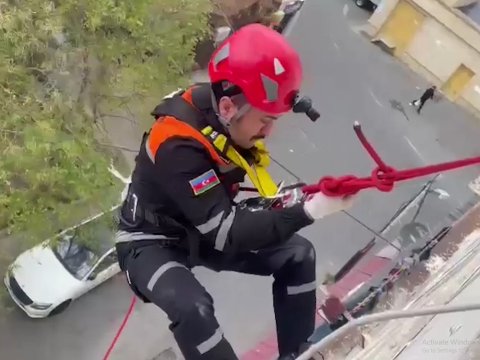 Nazirlik xilasetmə əməliyyatının görüntülərini yaydı - VİDEO