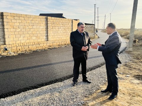 Hacıqabulda abadlıq-quruculuq işləri davam edir - FOTO