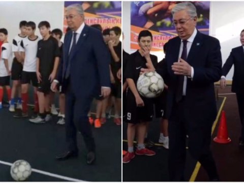 Tokayev qapıya qol vurdu - VİDEO