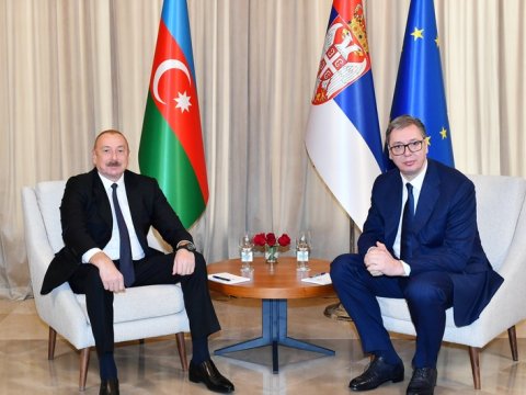 İlham Əliyev Serbiya Prezidenti ilə təkbətək görüşdü