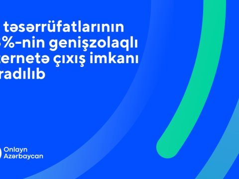 Ölkədə mövcud evlərin 58%-i internetə qoşulub