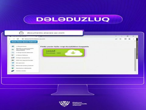 Dövlət Vergi Xidmətinin saxta portalı yaradıldı