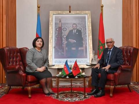 Sahibə Qafarova mərakeşli həmkarı ilə görüşdü 