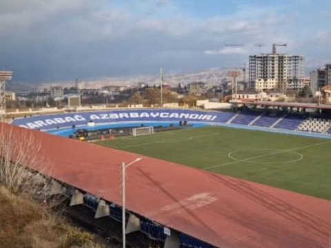 Xankəndi stadionu oyuna hazırdır - VİDEO