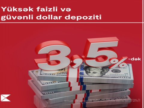 Kapital Bank-da dollar depoziti sərfəlidir