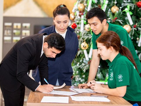Bölgələrdə yaşayan aztəminatlı ailələrin övladlarına dəstək - FOTO