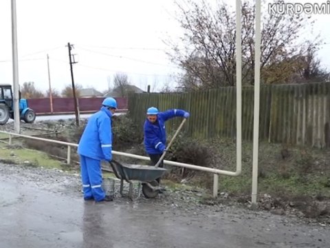 Bu rayon və kəndlərdə qaz xətləri yenilənir - VİDEO