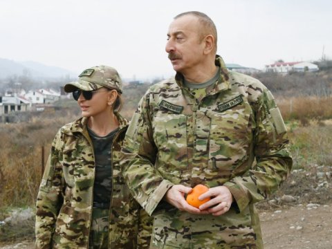 Prezidentlə xanımı Xocalı və Xocavənddə