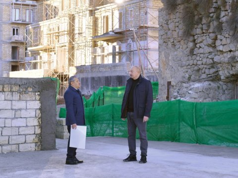 Prezident Şuşada tikinti-bərpa işləri ilə tanış oldu - FOTO