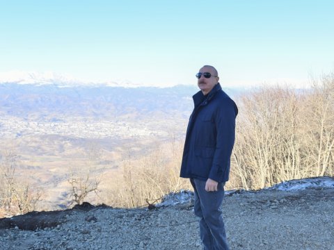 Prezident Xocalının Dağdağan kəndində - FOTOLAR