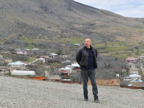 İlham Əliyev Xocalının Pirlər kəndində - FOTOLAR