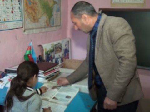 Bu məktəbdə cəmi 1 şagird təhsil alır - VİDEO