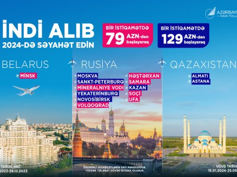 AZAL bu istiqamətlər üzrə biletlərin qiymətlərini ENDİRDİ