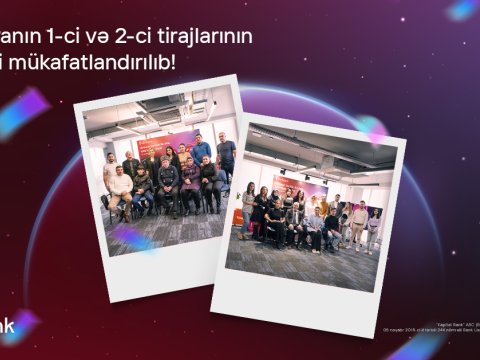 Birbank-ın “10 001 hədiyyə” lotereyasının qaliblərinə hədiyyələr təqdim edildi