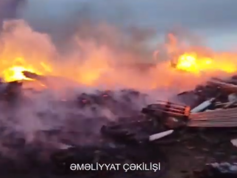 Sərhəddəki yanğın söndürüldü