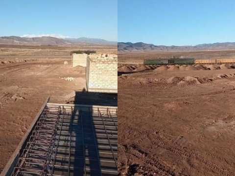 Bərdə-Ağdam dəmiryolunun tikintisindən son görüntülər